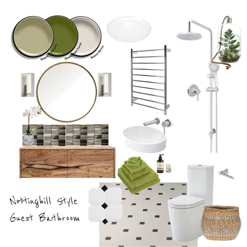 Guest Bathroom Mood Board by SueComber on Style Sourcebook
