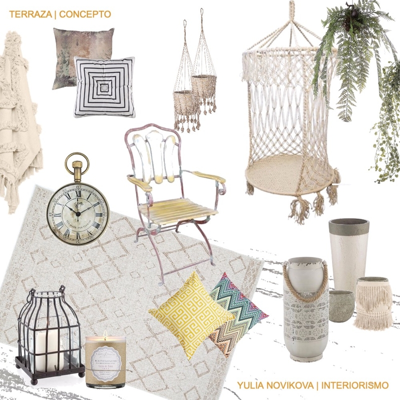 Terraza Shabby Chic Mood Board by YNdesign | Online Interior Design on Style Sourcebook