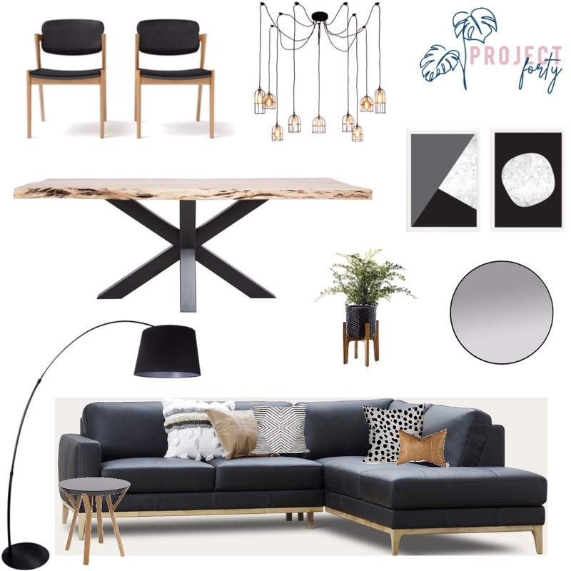 Monochrome Mood Board by Project Forty on Style Sourcebook