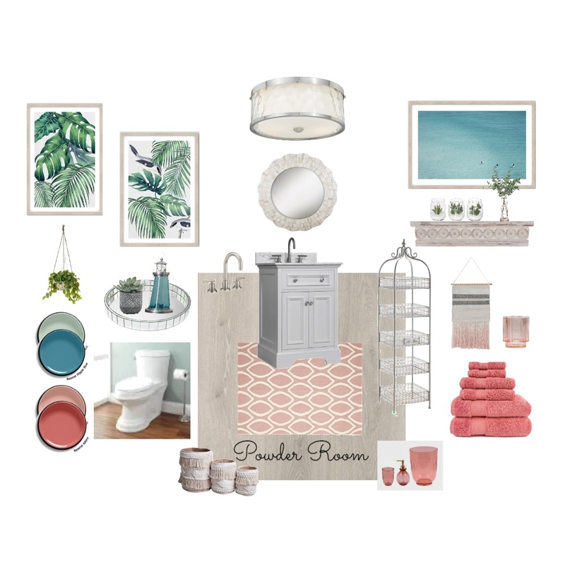 Module 9 Powder Room Mood Board by MaryKay on Style Sourcebook