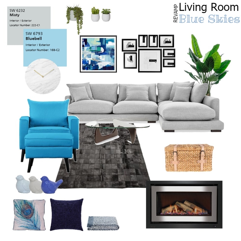 Blue Skies Mood Board by brianna-mcdonald on Style Sourcebook