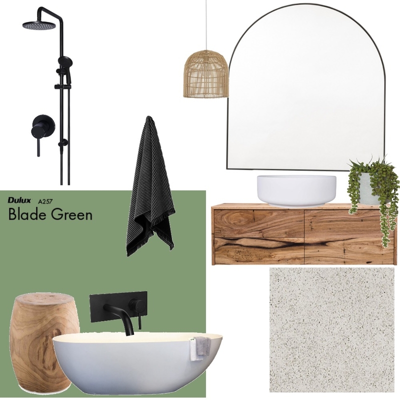 Green &amp; Timber Bathroom Mood Board by Nicole_Peters_Style on Style Sourcebook