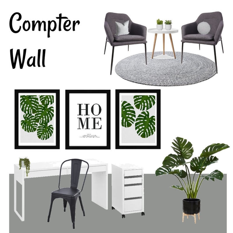 Computer Desk Wall Mood Board by HuntingForBeautBargains on Style Sourcebook