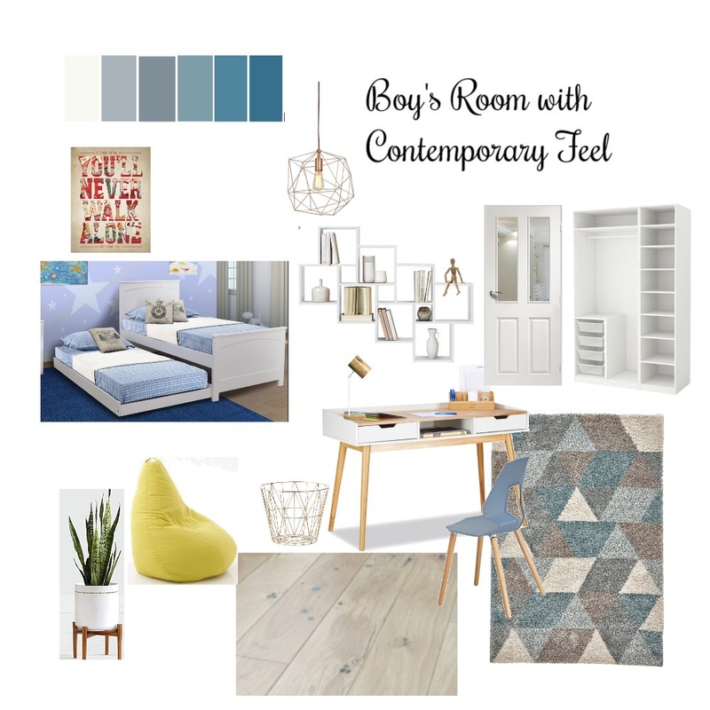 Boy's Room Mood Board by NAghayan on Style Sourcebook