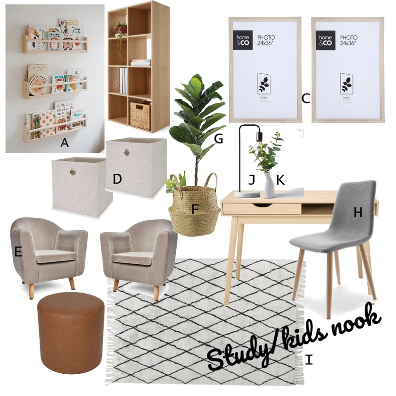 study/kids nook Mood Board by interiorsbymell on Style Sourcebook