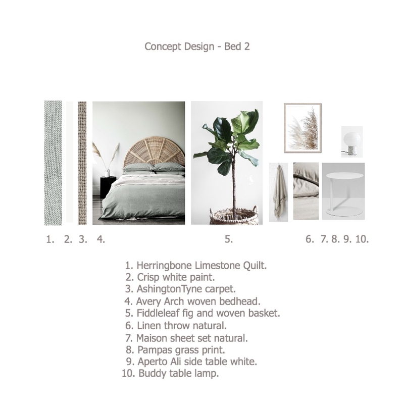 Design Concept- Bed 2 Mood Board by Emerald Pear  on Style Sourcebook