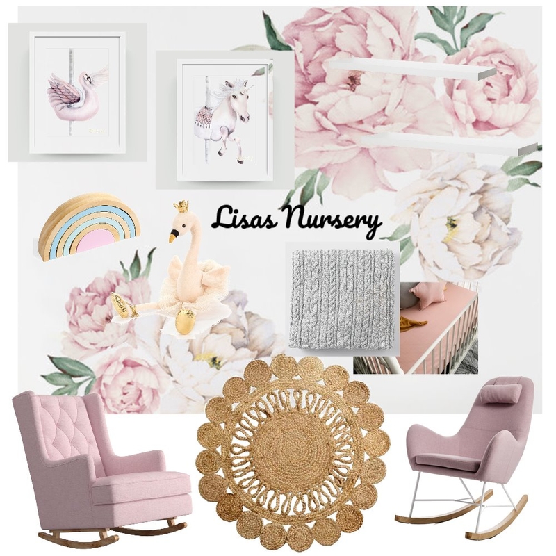 Nursery pink Mood Board by interiorsbymell on Style Sourcebook