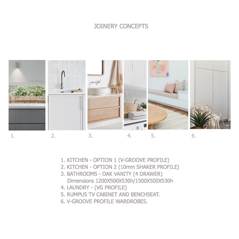 Joinery Concepts Mood Board by Emerald Pear  on Style Sourcebook