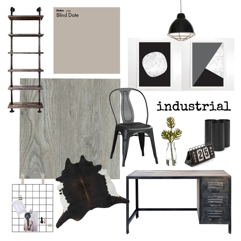 Industrial Home Office Mood Board by Choices Flooring on Style Sourcebook