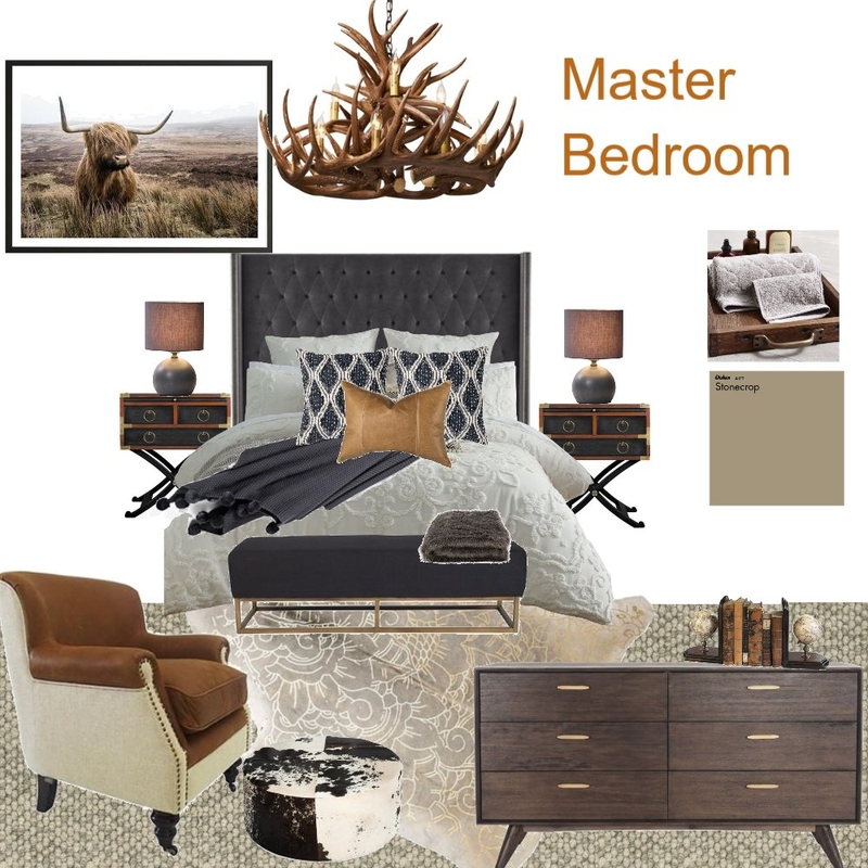 refurb ski lodge master bed Mood Board by Elements Aligned Interior Design on Style Sourcebook
