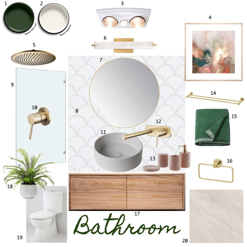 Bathroom Mood Board by Mood Indigo Styling on Style Sourcebook