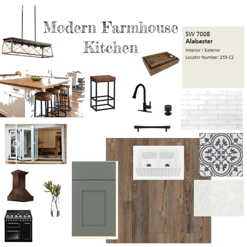 Modern Farmhouse Kitchen Mood Board by Repurposed Interiors on Style Sourcebook