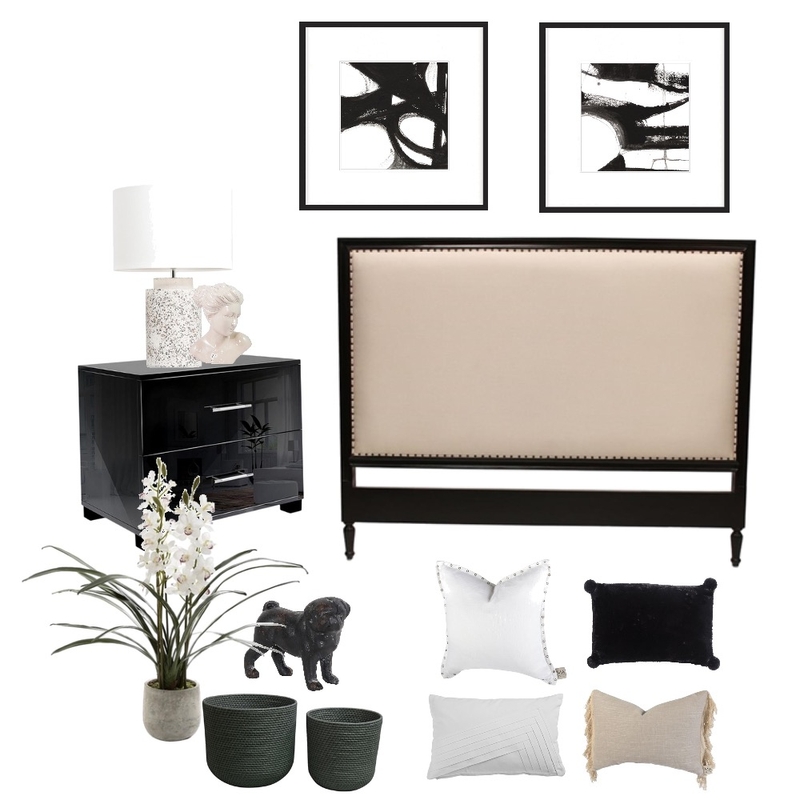 Black and white bedroom Mood Board by My Interior Stylist on Style Sourcebook