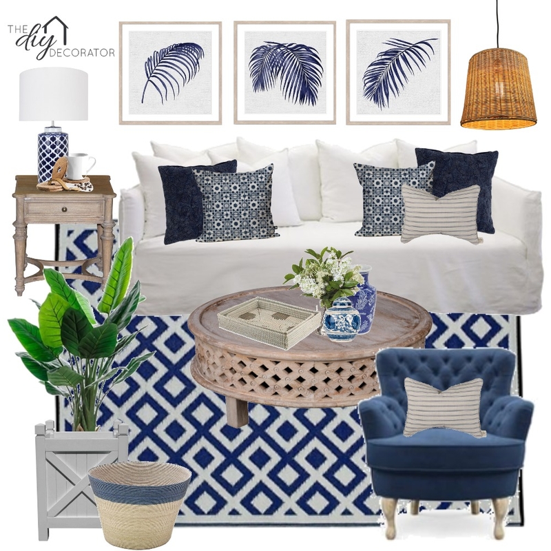 Hampton living Mood Board by Thediydecorator on Style Sourcebook