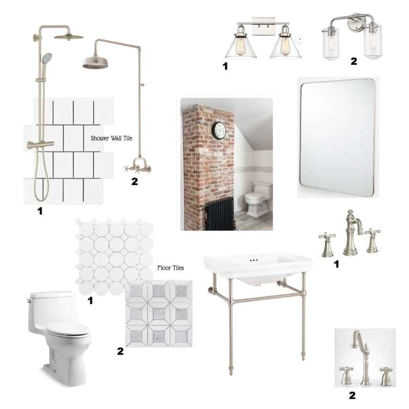 Watstein Attic Bathroom Mood Board by Payton on Style Sourcebook