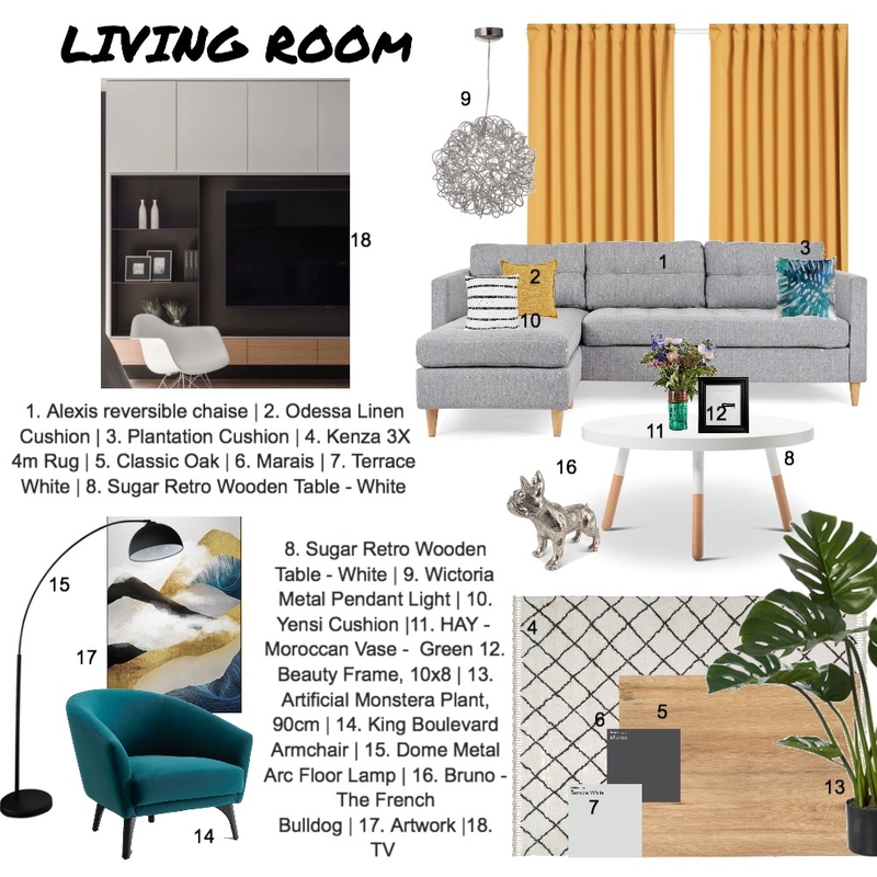 living room Mood Board by Meitricia on Style Sourcebook