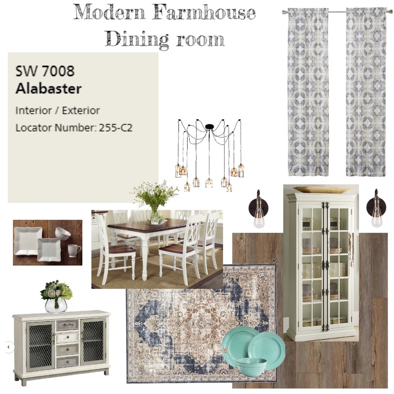 Modern Farmhouse Dining Room Mood Board by Repurposed Interiors on Style Sourcebook