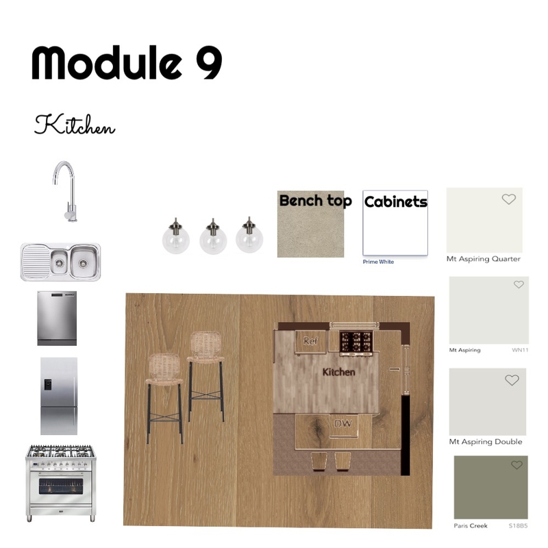 Module 9 Kitchen Mood Board by Megs on Style Sourcebook