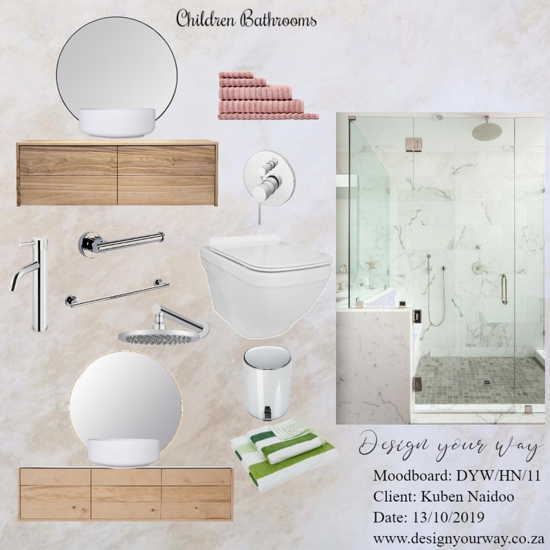 House Naidoo - Children Bathrooms Mood Board by Mariska Steenkamp on Style Sourcebook