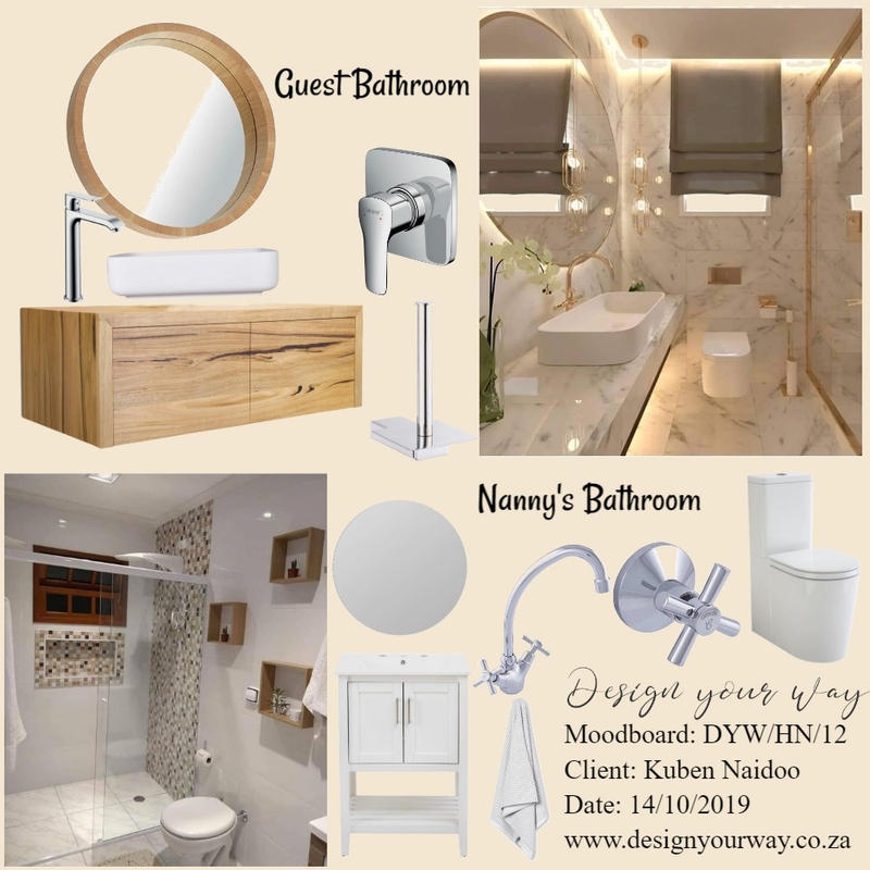 Guest &amp; Nanny Bathrooms Mood Board by Mariska Steenkamp on Style Sourcebook