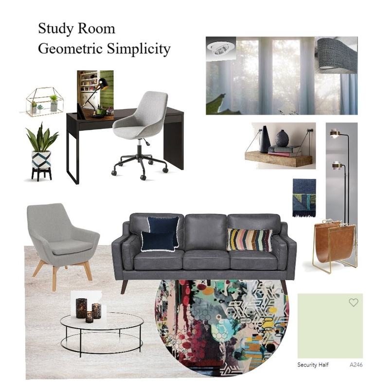 study room - geometric simplicity Mood Board by DA Tailors on Style Sourcebook