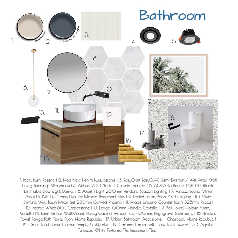 Bathroom MB Assignment 9 Mood Board by AshJayne on Style Sourcebook