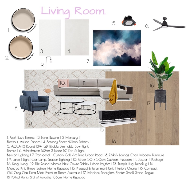 Living Room MB 1 Mood Board by AshJayne on Style Sourcebook