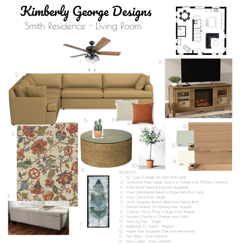 IDI Living room Mood Board by Kimberly George Interiors on Style Sourcebook