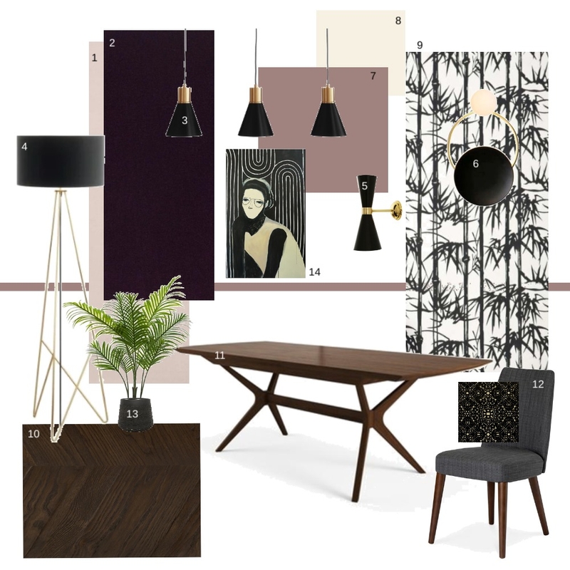 Mid Century Opulence - Dining Room Mood Board by jcwatson on Style Sourcebook