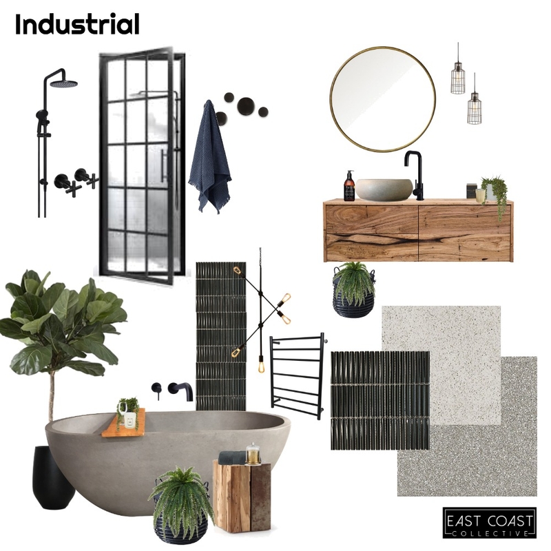 Industrial Bathroom Mood Board by East Coast Collective on Style Sourcebook