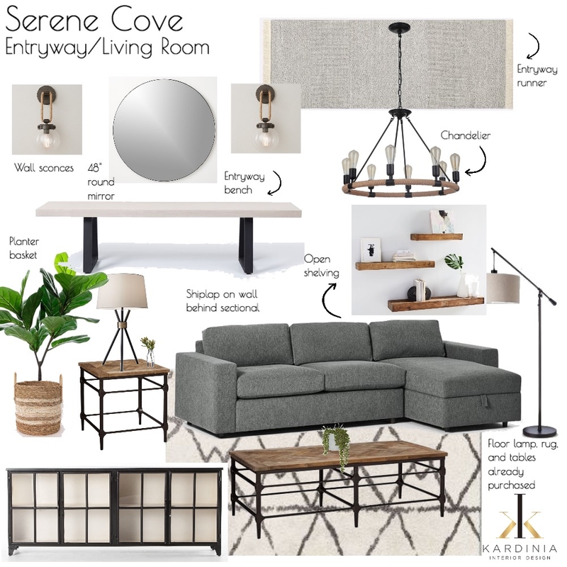 Serene Cove - Entryway/Living Room Mood Board by kardiniainteriordesign on Style Sourcebook