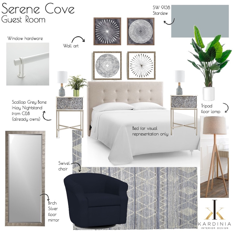 Serene Cove - Guest Room Mood Board by kardiniainteriordesign on Style Sourcebook