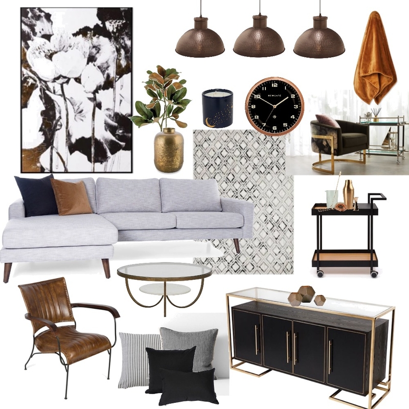Copper Poppy Mood Board by Oleander & Finch Interiors on Style Sourcebook