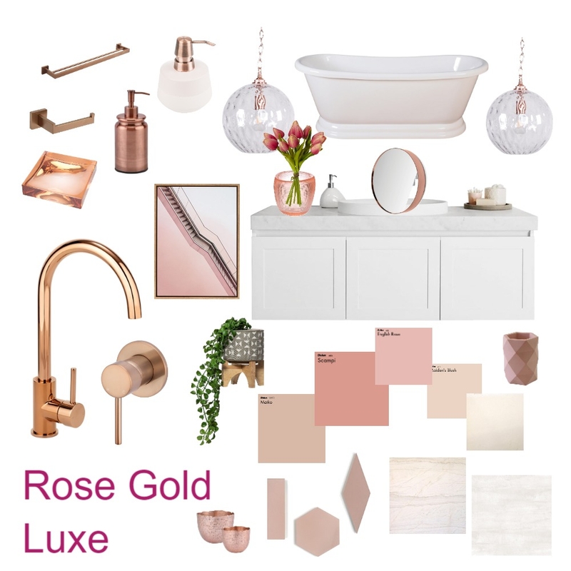 Rose Gold luxe Mood Board by BonnieBella on Style Sourcebook