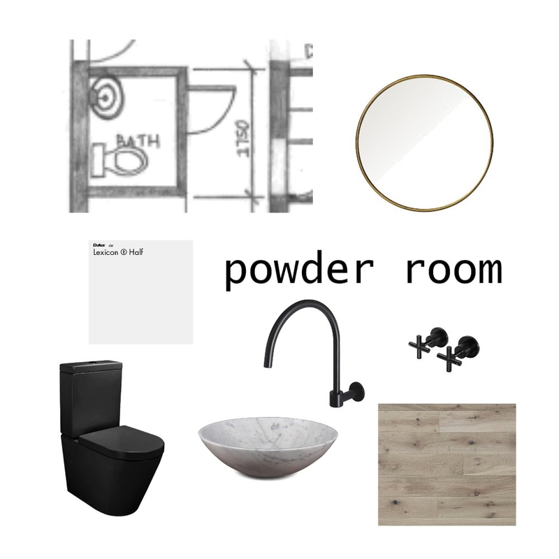 Kate's Powder Room - Complete Mood Board by katewilliams17 on Style Sourcebook