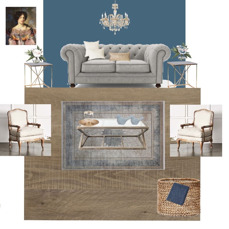 blue&amp;gold living room Mood Board by Claudia on Style Sourcebook