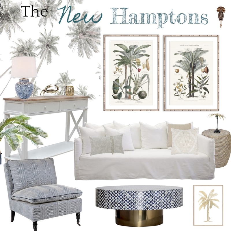 The New Hamptons Look Mood Board by Boho Art & Styling on Style Sourcebook