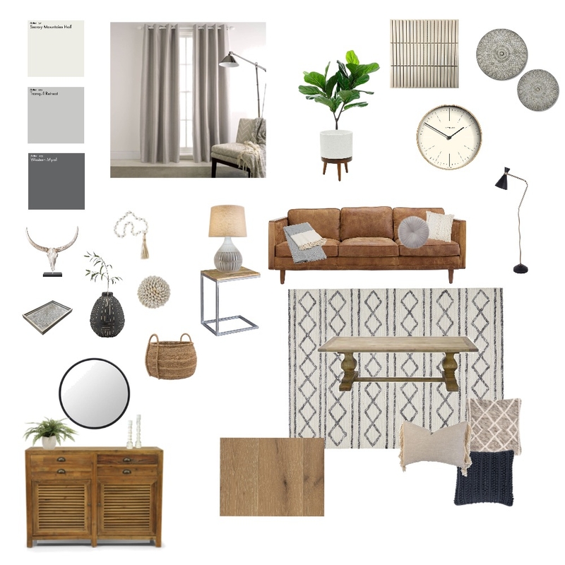 Modern Farmhouse Living Room Mood Board by kgiff147 on Style Sourcebook