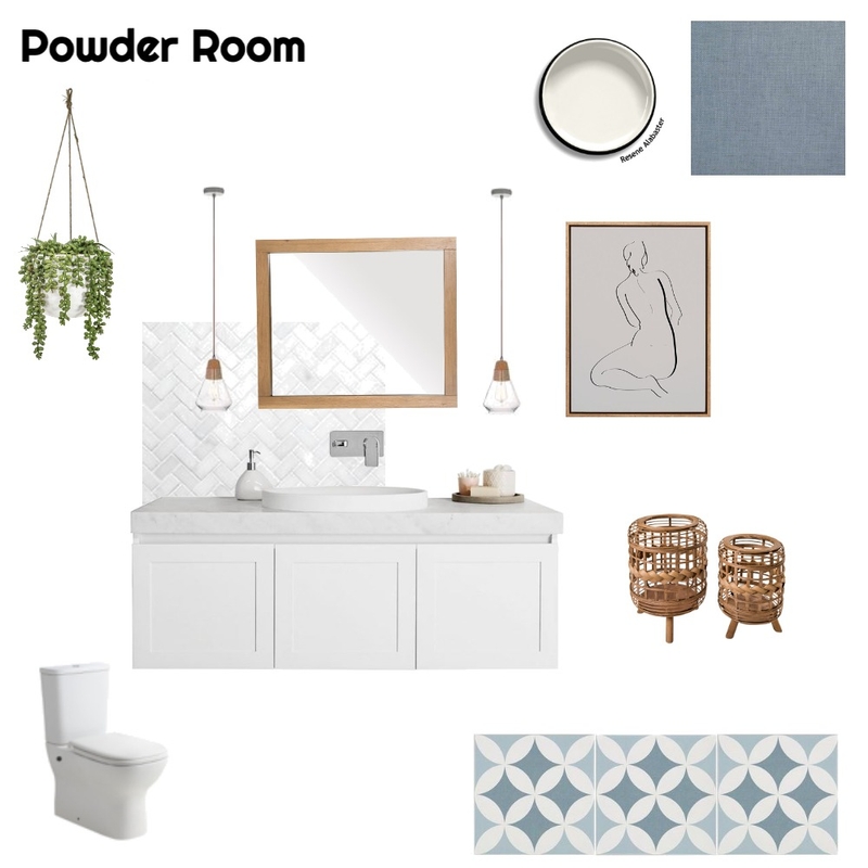 Powder Room Mood Board by nicstyled on Style Sourcebook