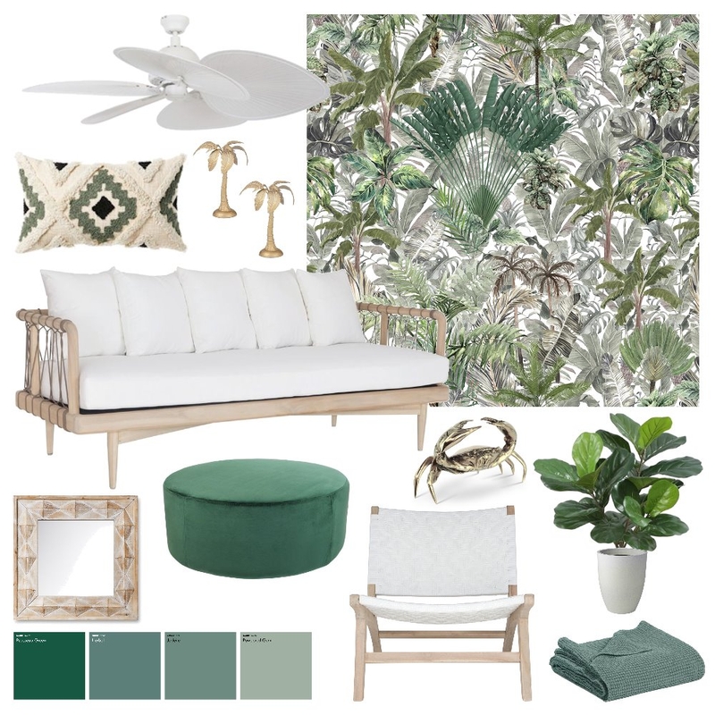 Client Mood Board - Jungalow Living Mood Board by Silver Spoon Style on Style Sourcebook