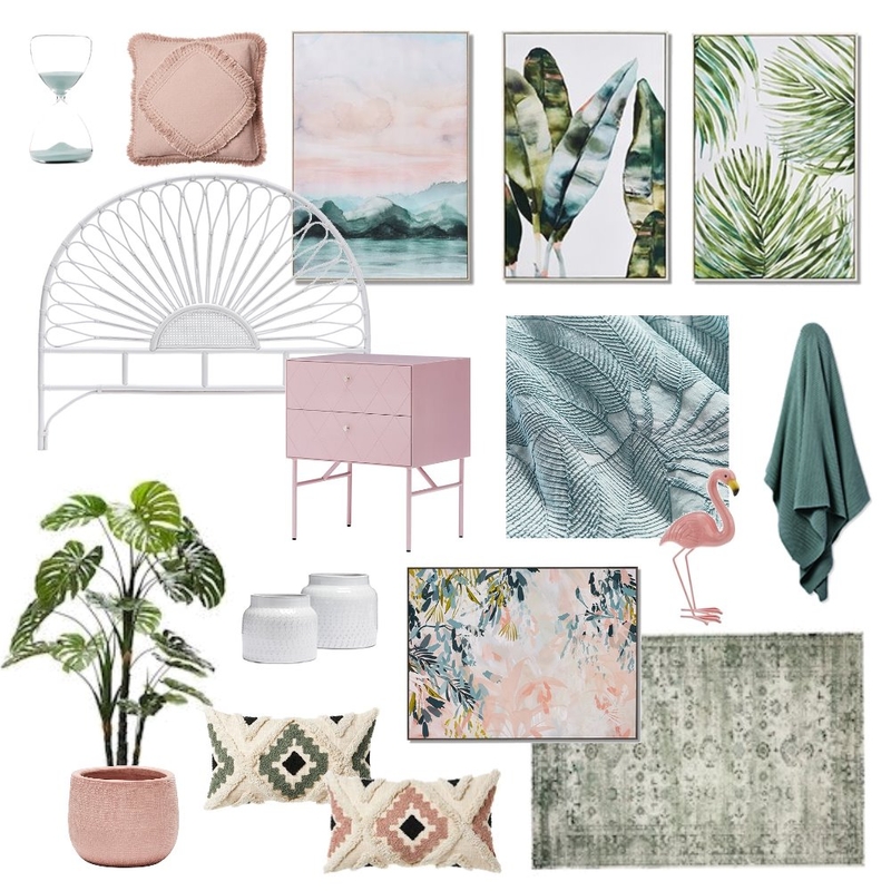 Adairs Pink and Greens Mood Board by Silver Spoon Style on Style Sourcebook