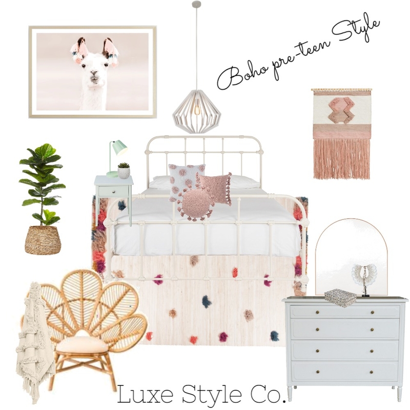 Boho preteen style Mood Board by Luxe Style Co. on Style Sourcebook