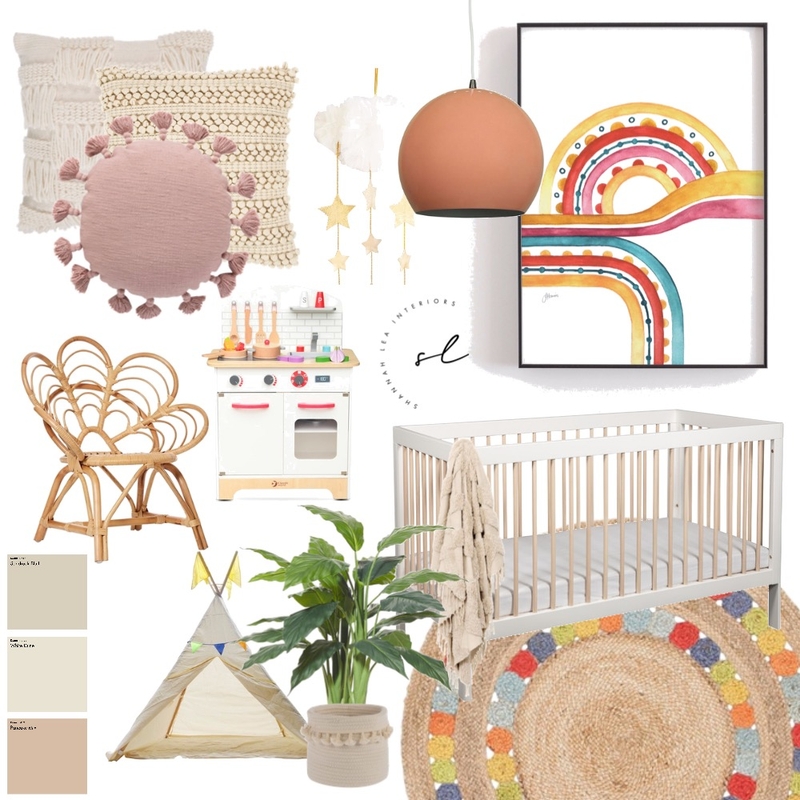 Colourful Fun Mood Board by Shannah Lea Interiors on Style Sourcebook