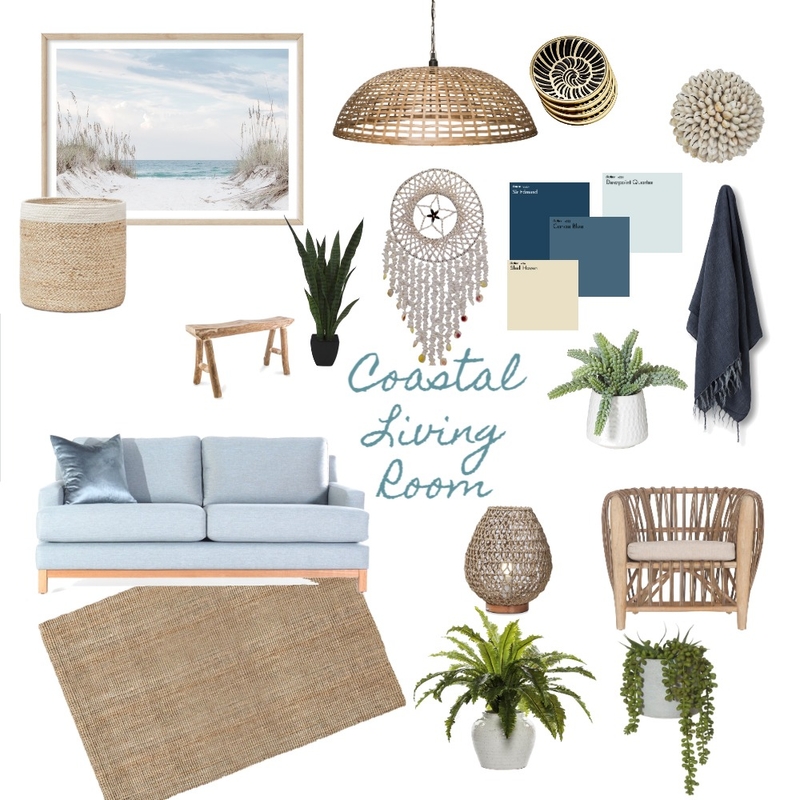 Coastal Living Room Mood Board by laurenlemerle on Style Sourcebook