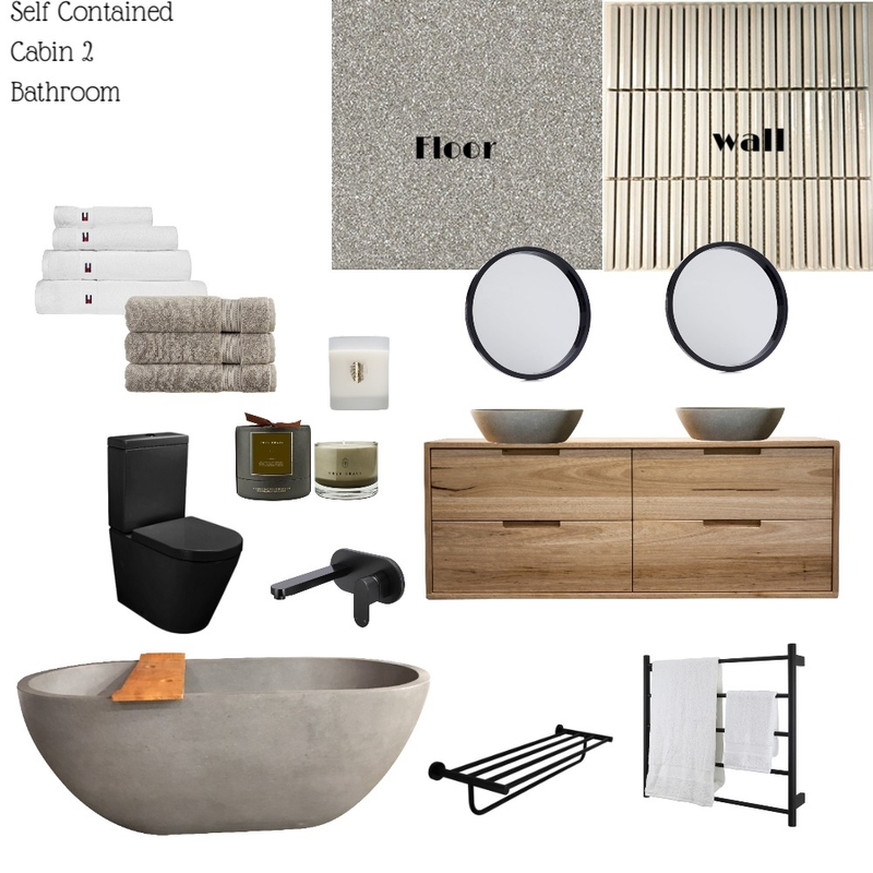 Self Contained Cabin 2 Bathroom Mood Board by Jo Laidlow on Style Sourcebook