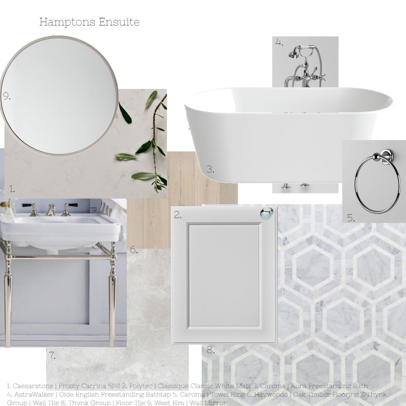 Hamptons Ensuite Mood Board by Rawson Homes on Style Sourcebook