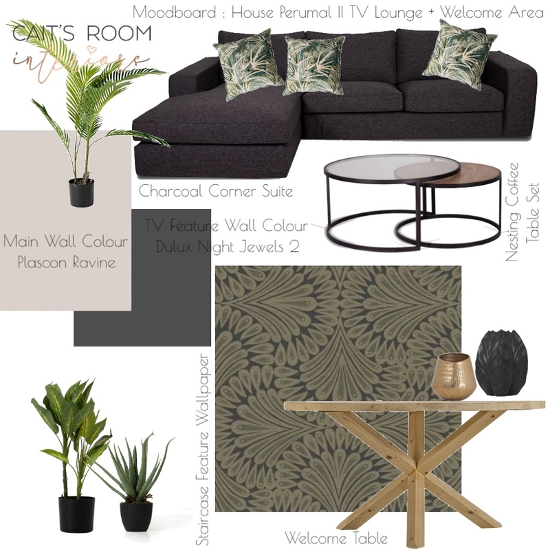 TV Lounge + Welcome Mood Board by caitsroom on Style Sourcebook