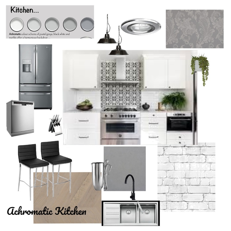 Achromatic Kitchen Mood Board by Maxibaby on Style Sourcebook