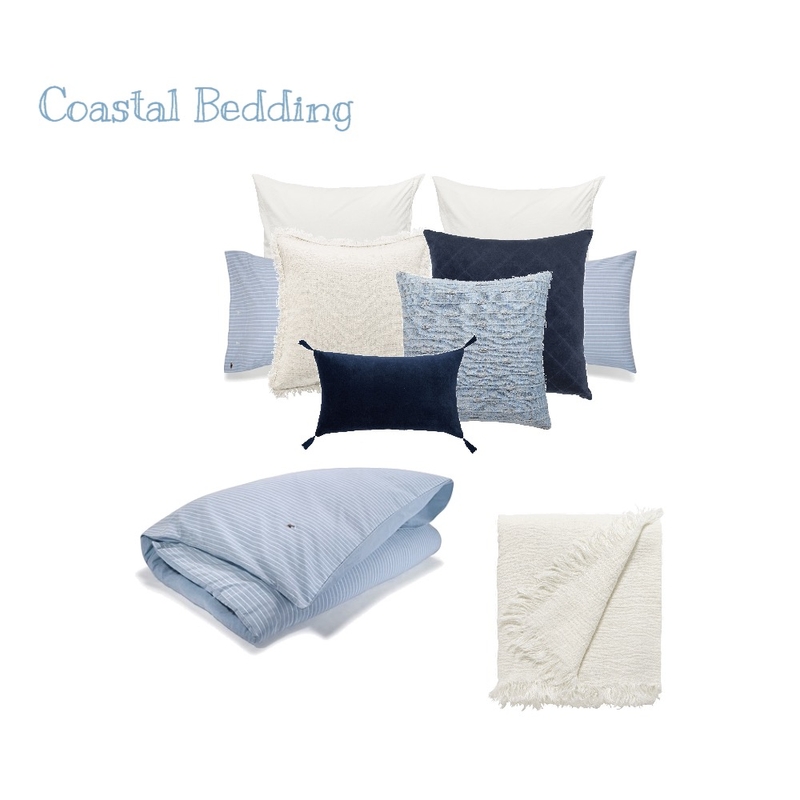 Coastal Bedding Mood Board by Style and Leaf Co on Style Sourcebook