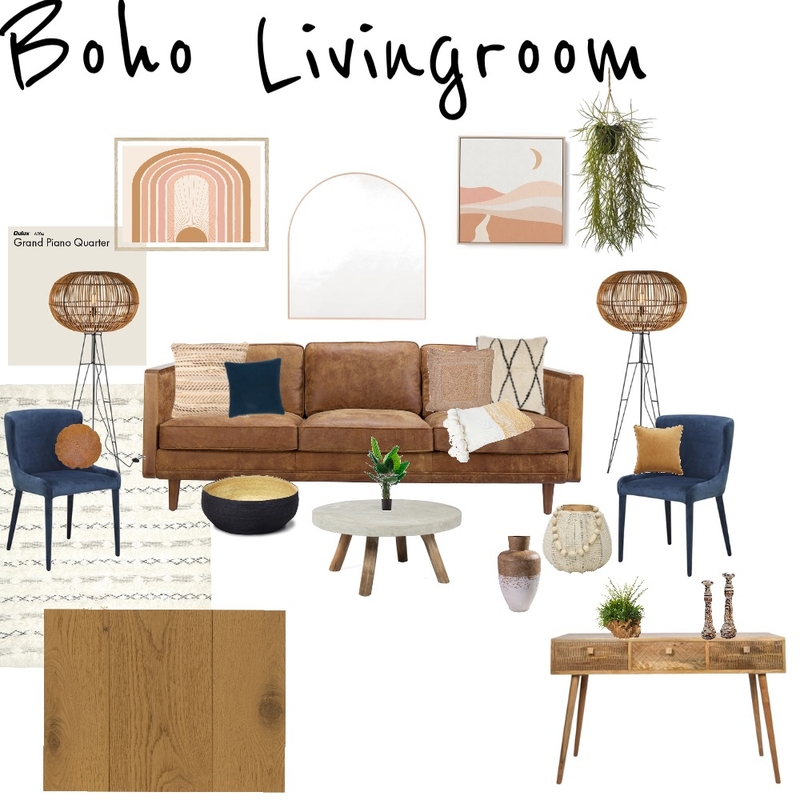 A Boho Livingroom Mood Board by Jamilaantrice on Style Sourcebook